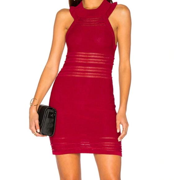 FOR LOVE AND LEMONS Knitz Rivington Bodycon Dress red medium - Picture 2 of 9